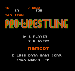 Tag Team Pro-Wrestling (Japan) Title Screen